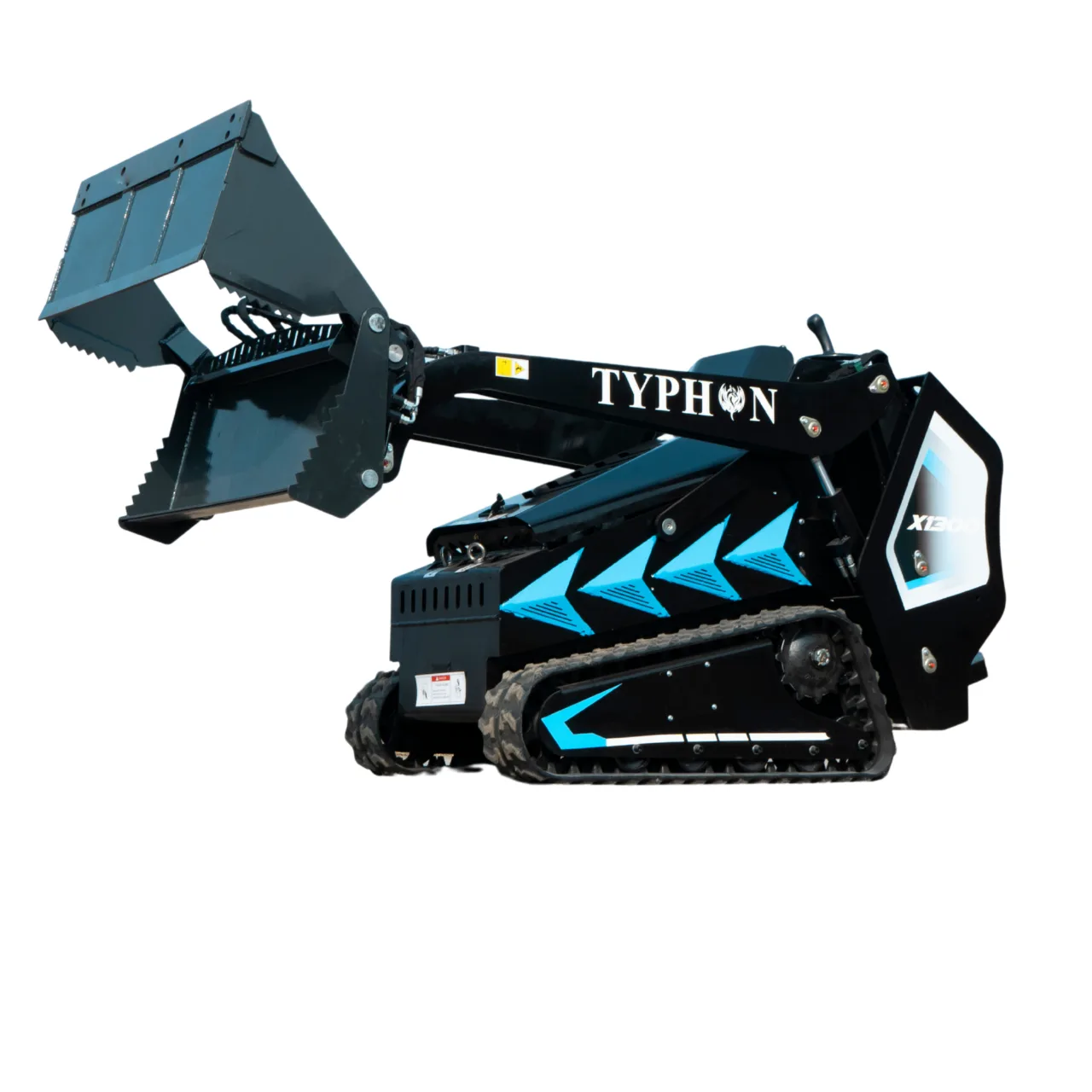 4-In-1 Bucket Combo Mini Skid Steer attachment for TYPHON STOMP X1300 & STOMP 509 View 1