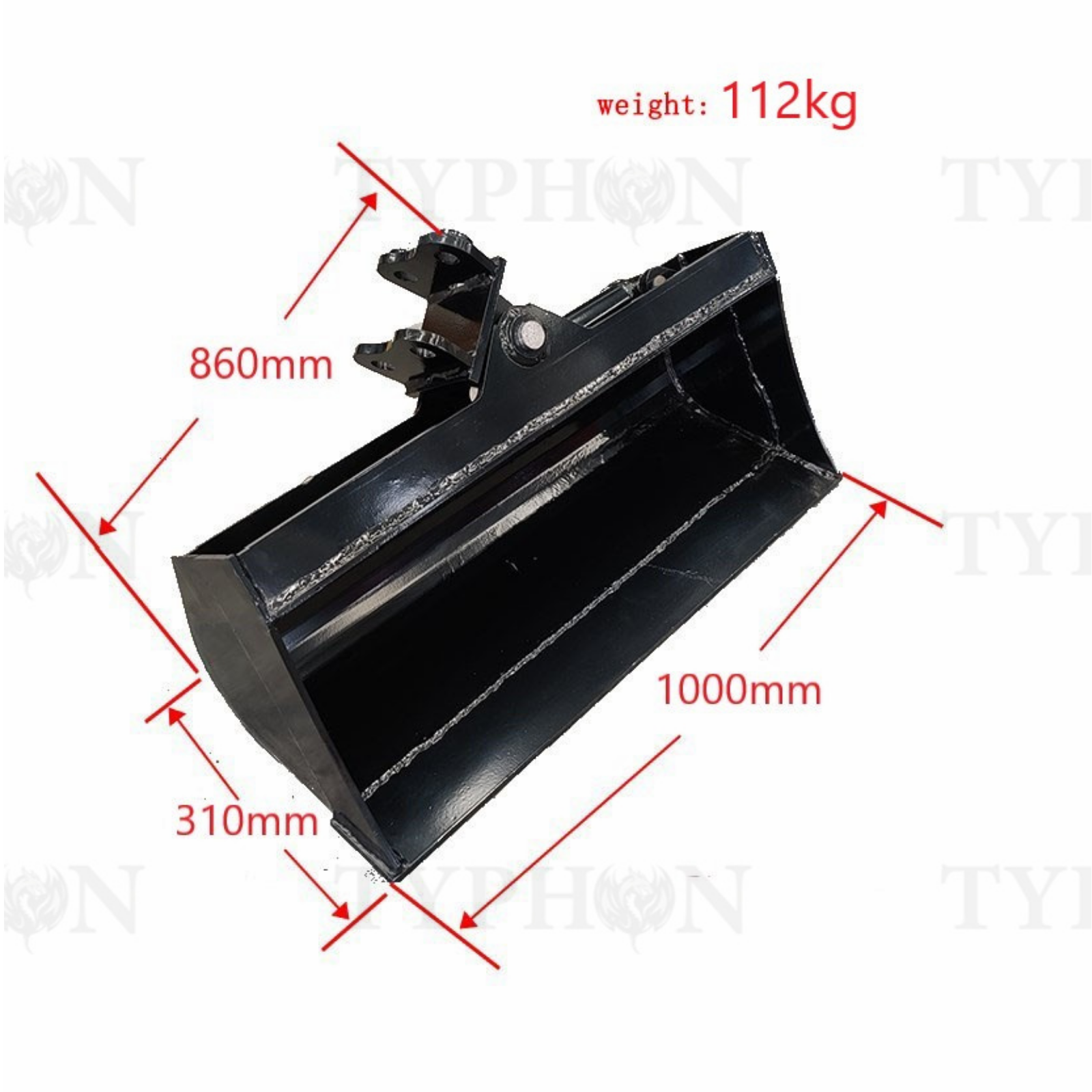 Excavator Attachment 39.4-Inch Heavy-Duty Hydraulic Tilting Bucket for TERROR X2 PRO View 3