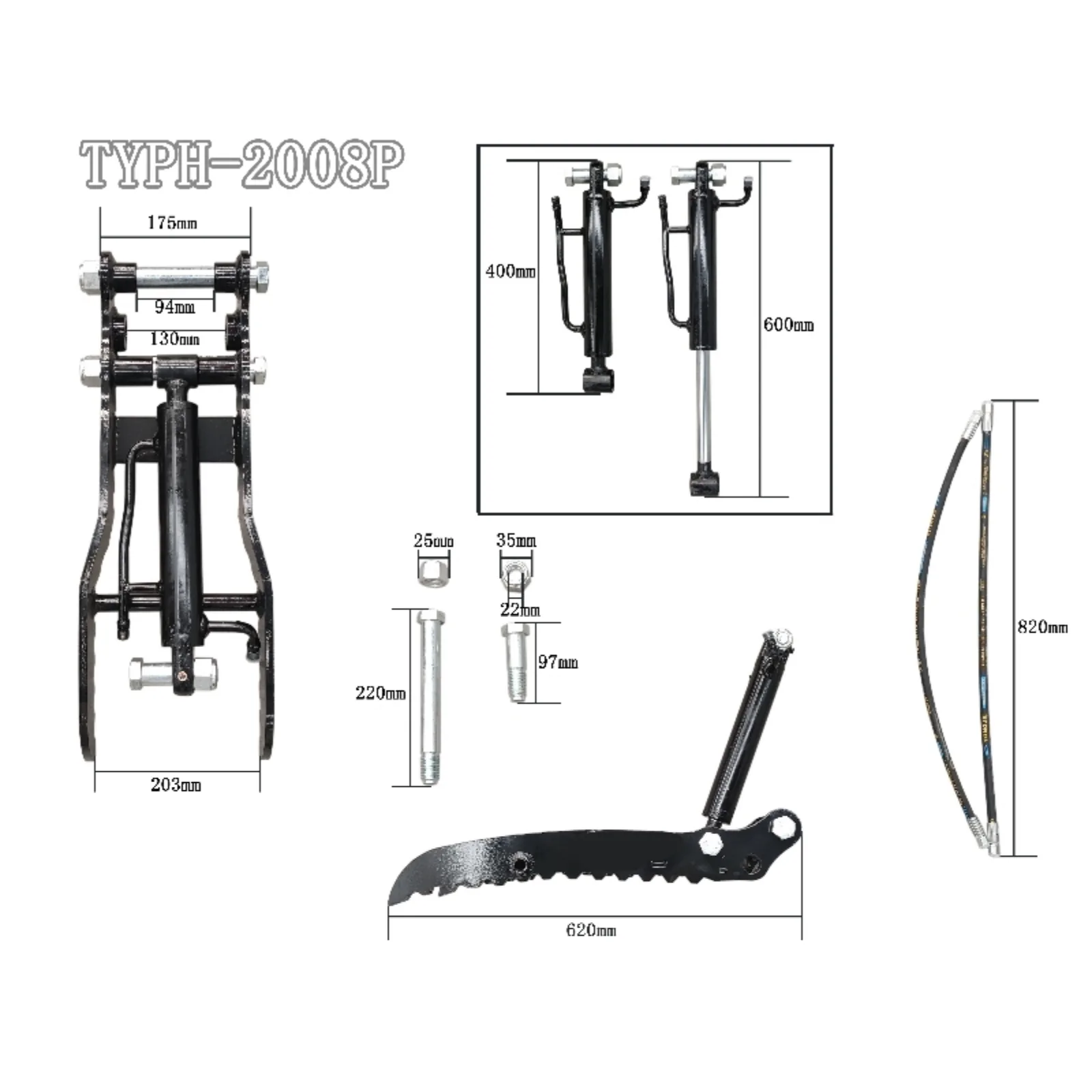 Budget Style Hydraulic Thumb Clip Attachment for Mini Excavators Digger Track Crawler View 2
