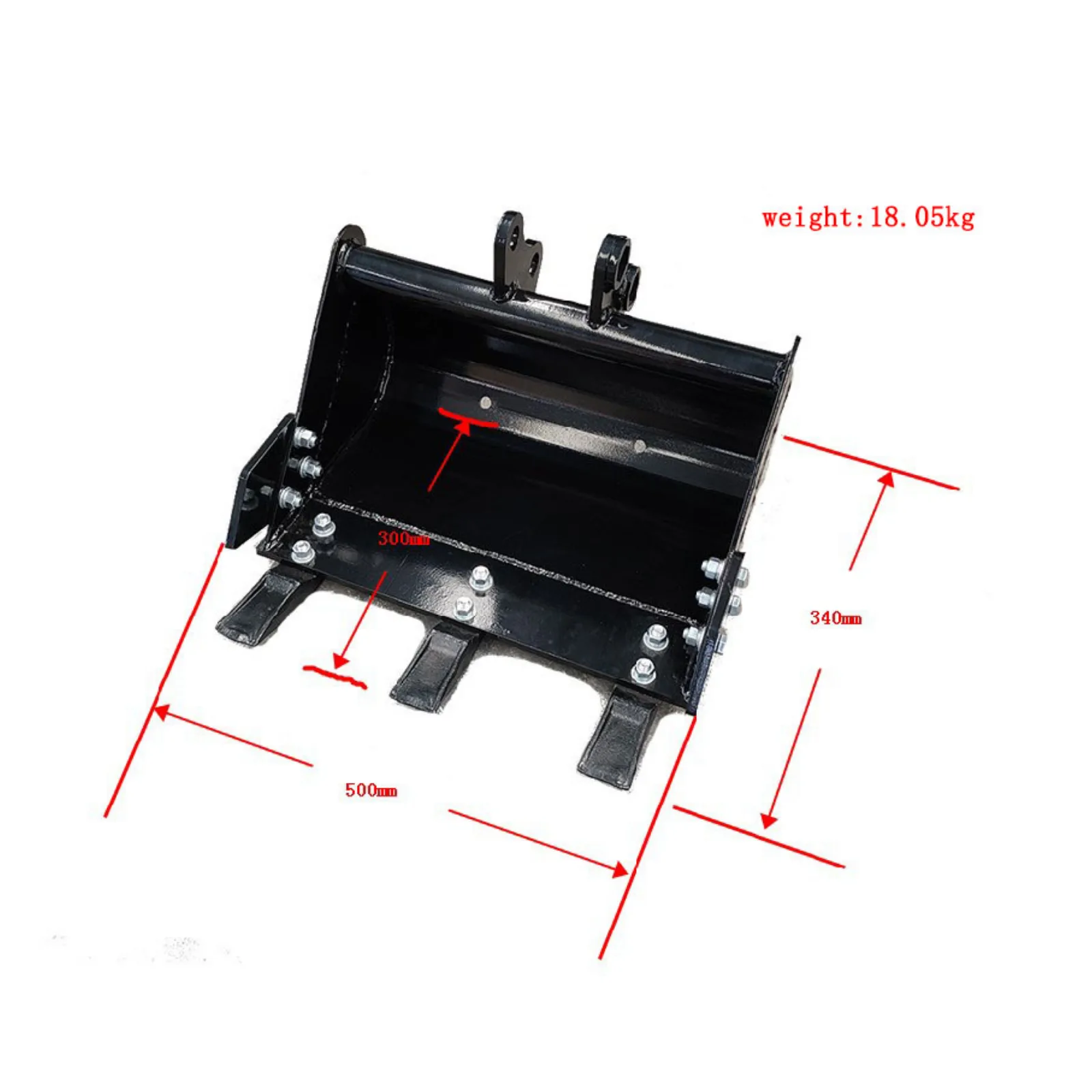 500mm Trenching Bucket General Purpose w teeth for Mini Excavator USA View 2