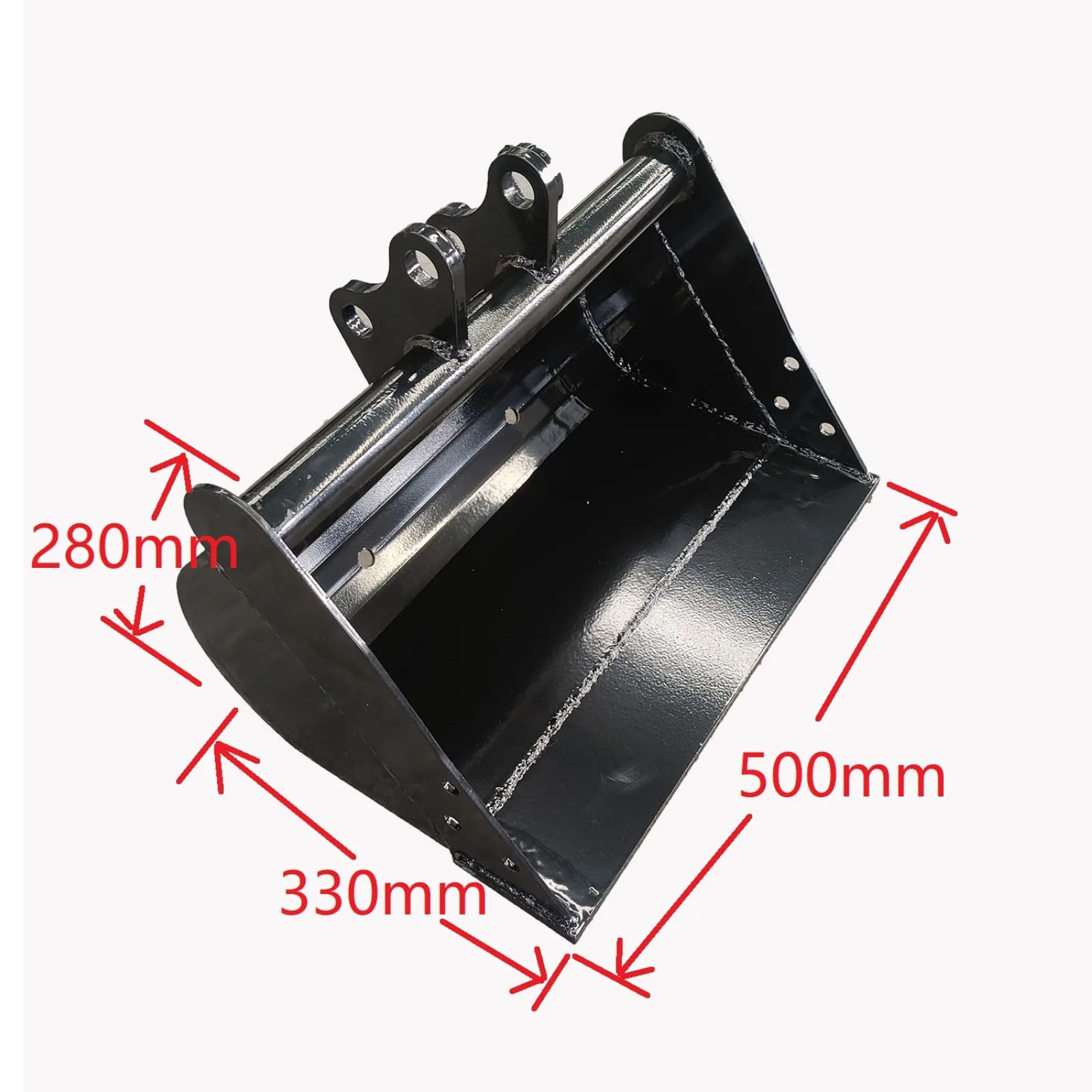 500mm Plain Mud Bucket: Attachment for TYPHON Mini Excavators USA View 2