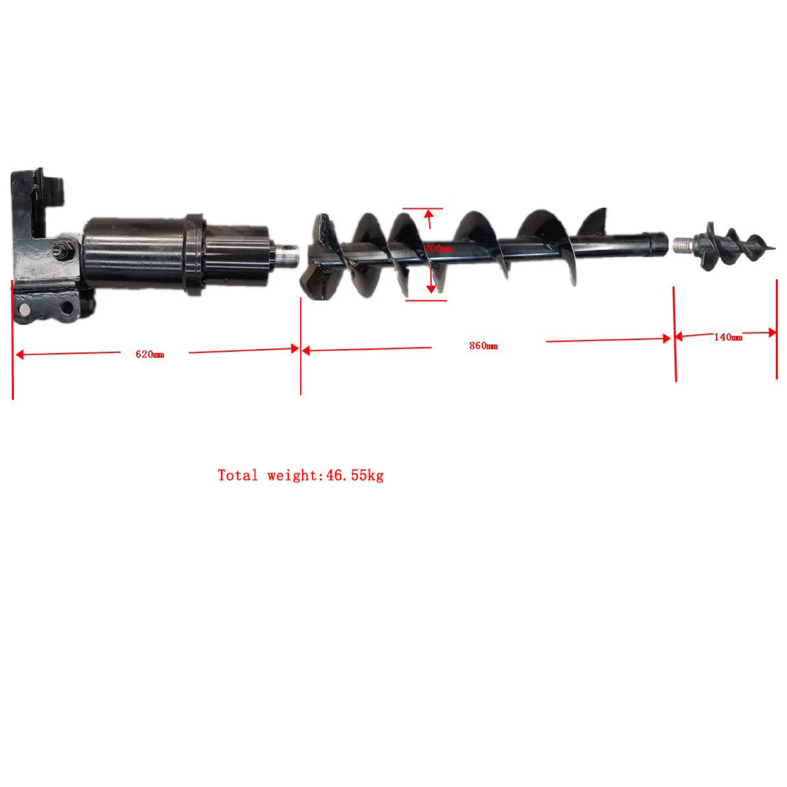 TYPHON Attachments Auger Drill Attachment for Mini Excavators Machinery USA View 2