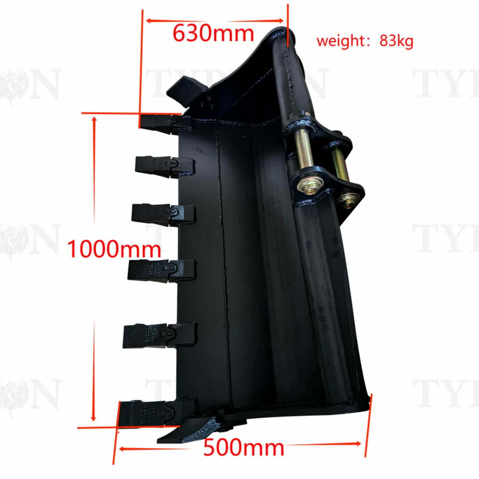 2ton Excavator Attachment 1000 mm Rock Bucket Heavy Duty Trenching Bucket 39 inch TERROR X2 PRO View 2