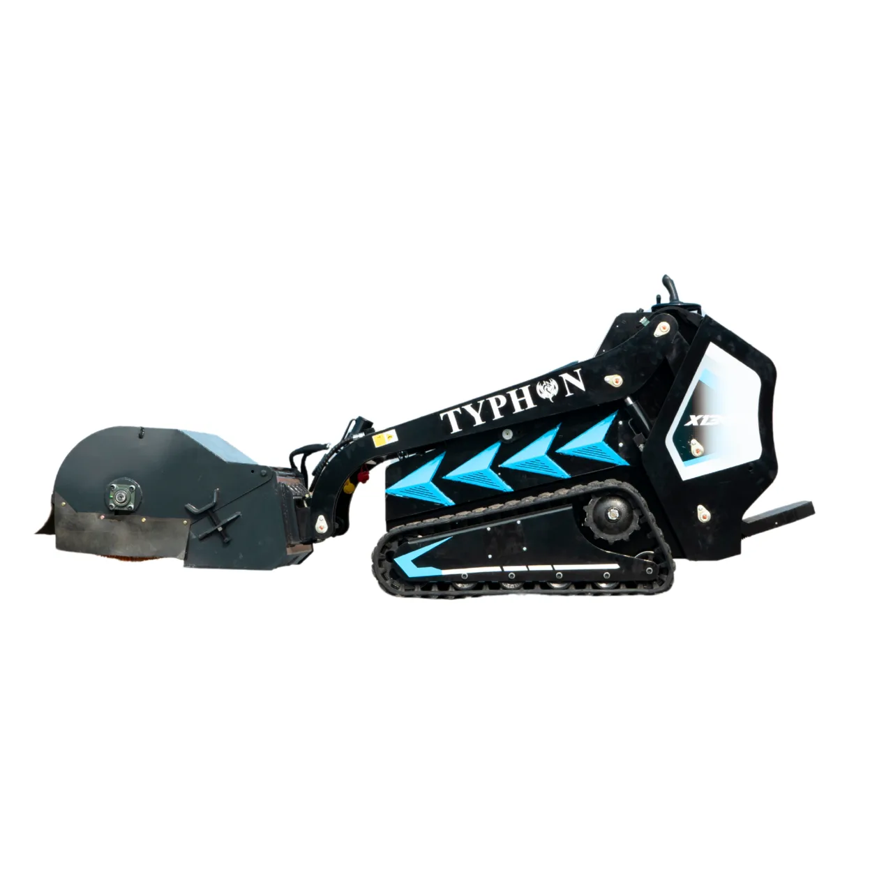 Hydraulic Pickup Sweeper Broom Attachment for TYPHON STOMP X1300 & STOMP 509 Mini Skid Steers View 2