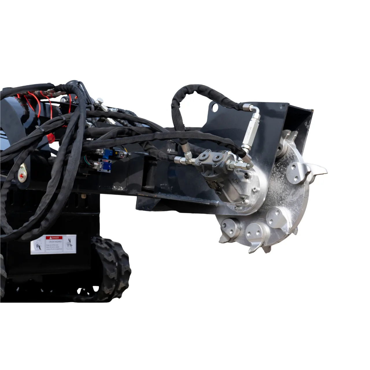 Hydraulic Swing Stump Grinder Attachment for TYPHON STOMP X1300 & STOMP 509 Mini Skid Steers View 3