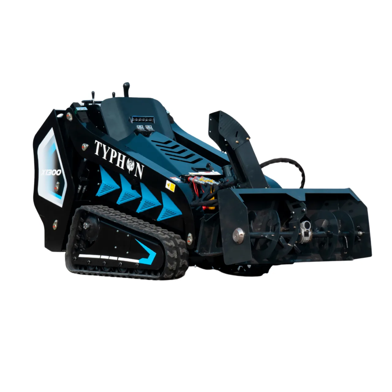 1100mm Hydraulic Snow Blower Attachment for TYPHON STOMP X1300 & STOMP 509 Mini Skid Steers View 3