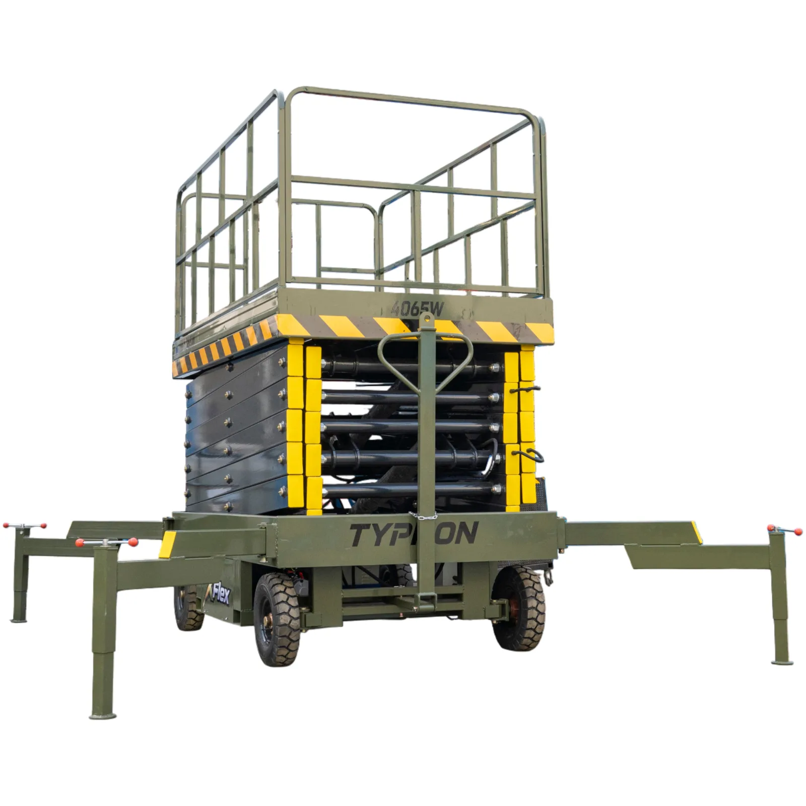 TYPHON xFlex-4065W Walk-Behind Scissor Lift 2.7 Ton with Assisted Walking, Manual outriggers of 40 ft lifting Height & 110V Electric View 3