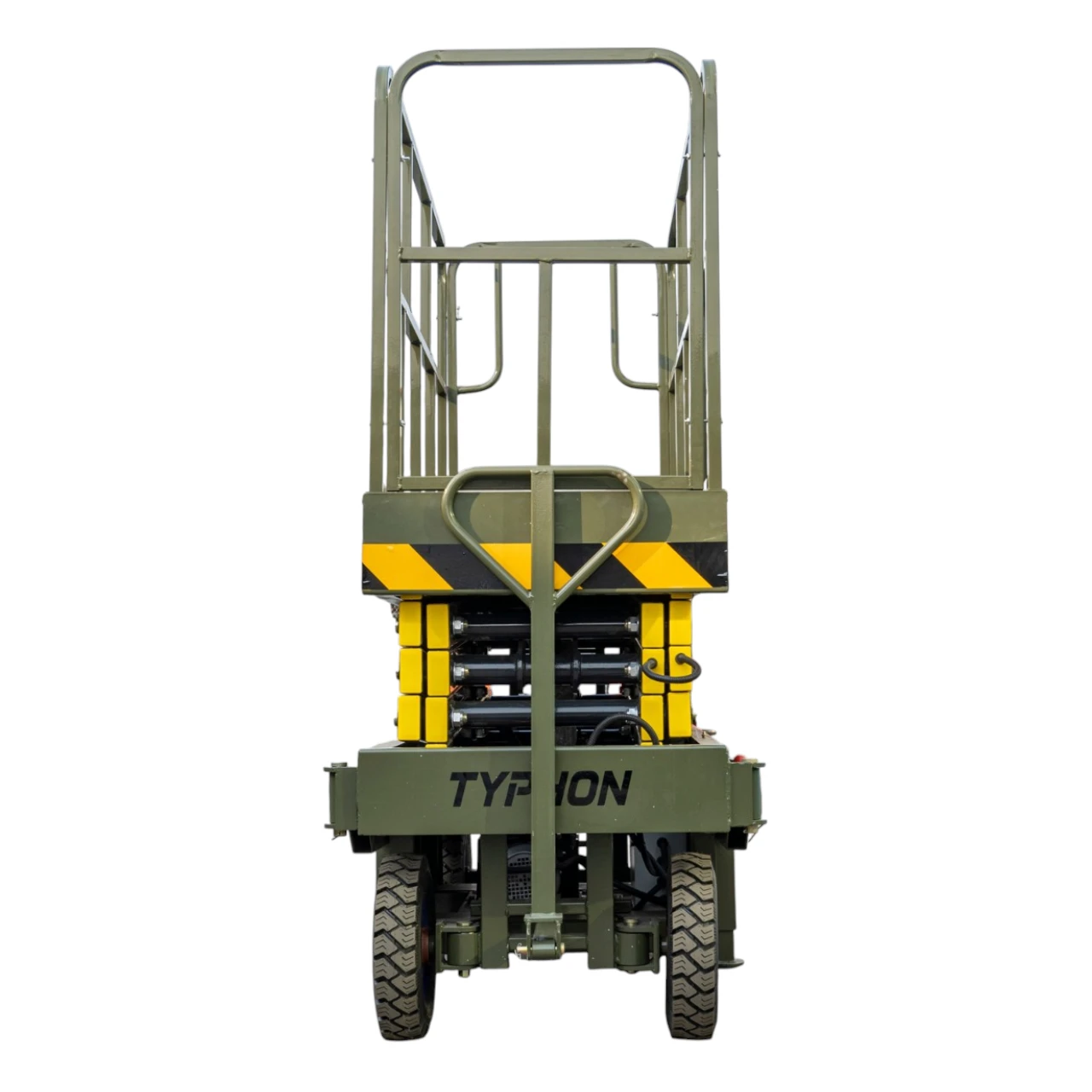 TYPHON xFlex-2037W Walk-Behind Scissor Lift comes with 20ft Working Height and Manual outriggers 1102 lbs load capacity 110V Electric View 3