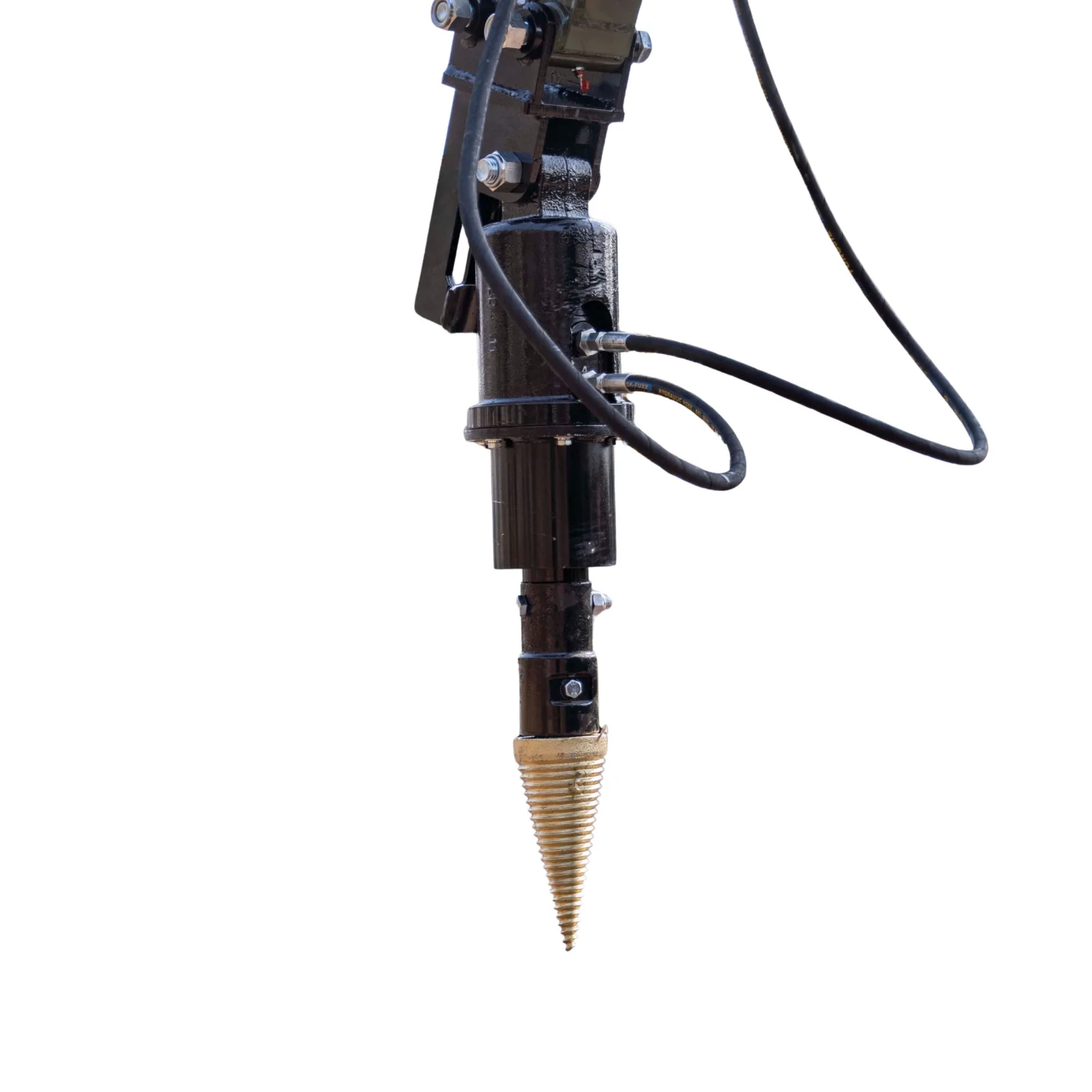 Mini Excavator Hydraulic Wood Splitter Drill Attachment 150mm TYPHON Compatible View 3