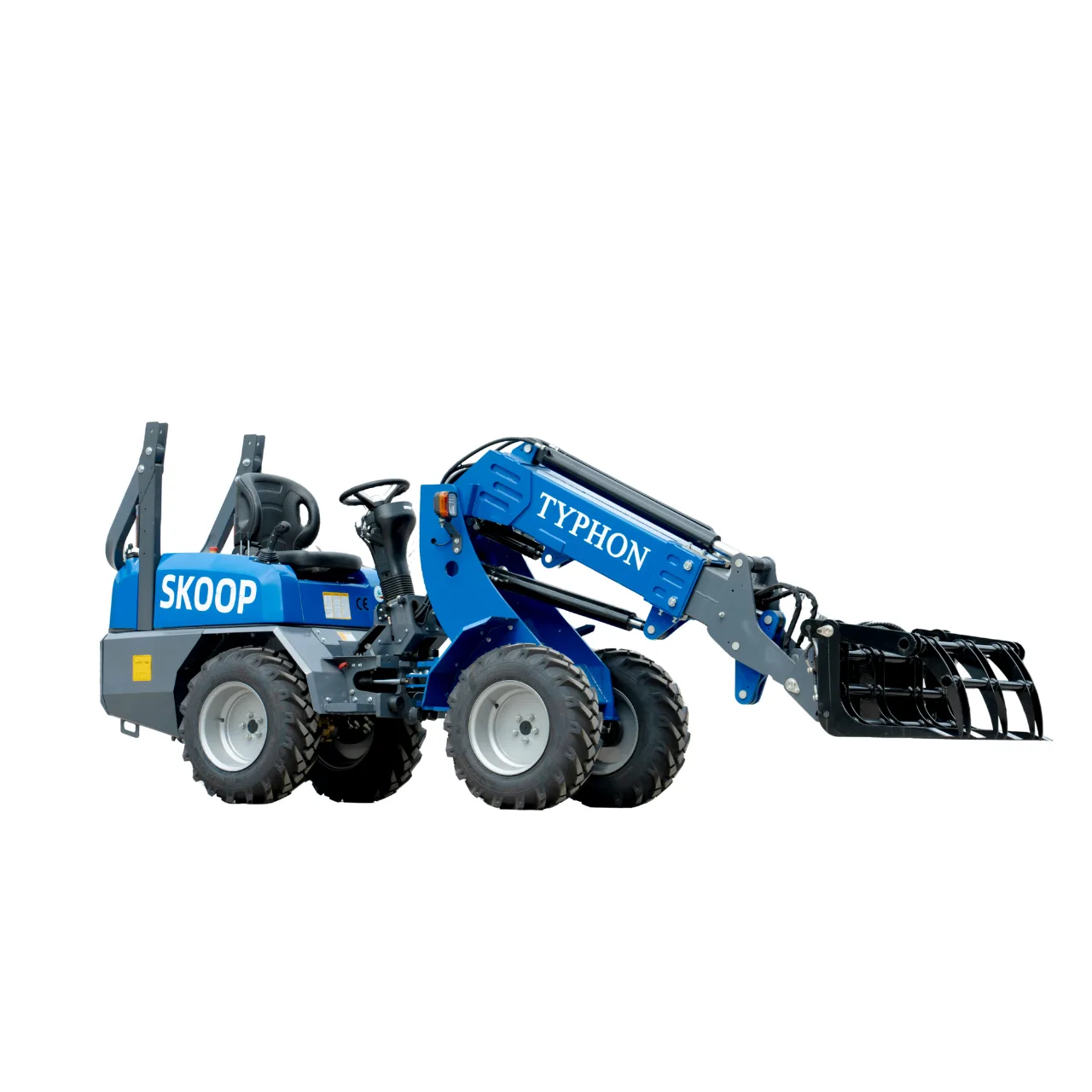 TYPHON Skoop Heavy-Duty Wheel Loader Log Grapple 295 lbs Robust Log & Brush Handler with 6+4 Tine Grip View 4