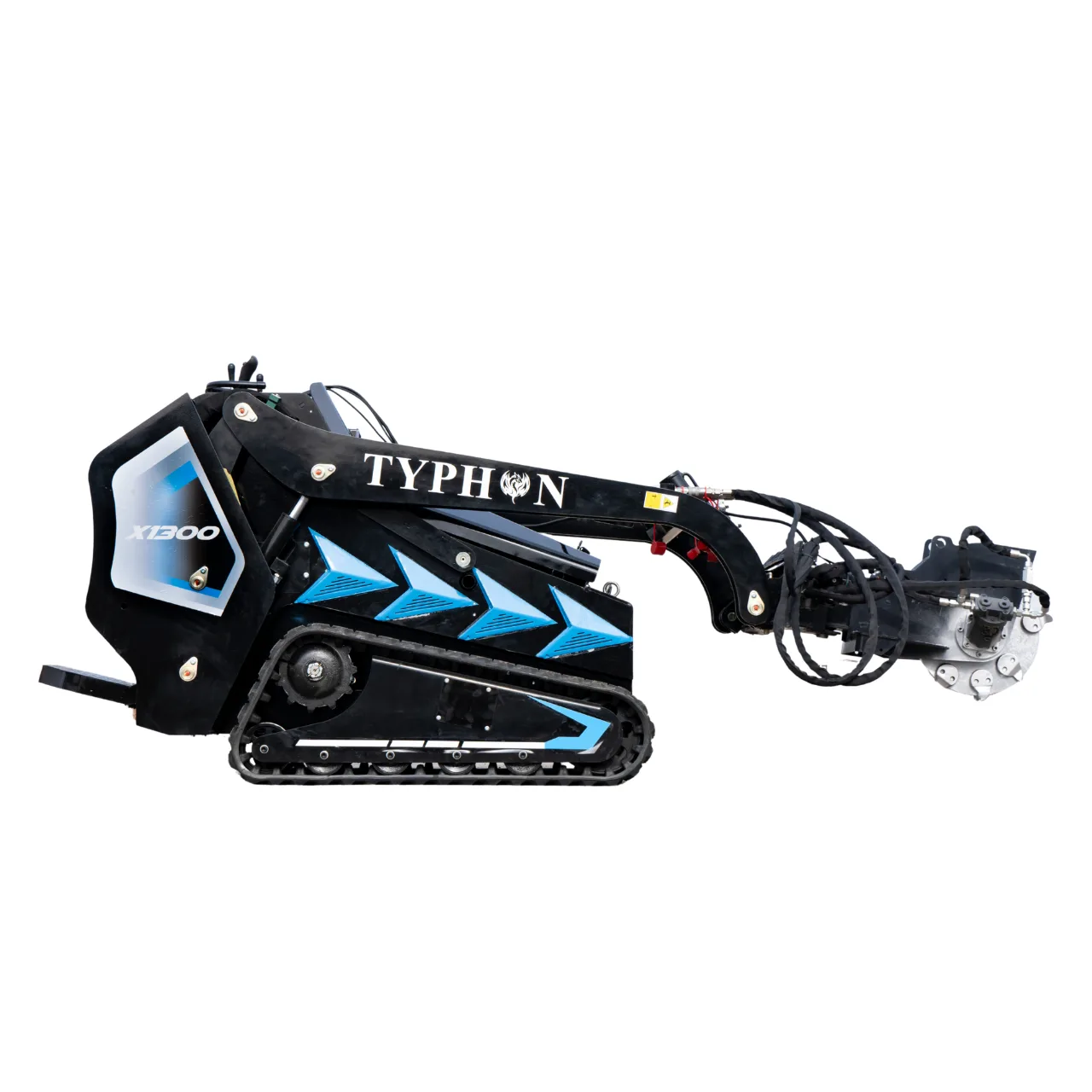 Hydraulic Swing Stump Grinder Attachment for TYPHON STOMP X1300 & STOMP 509 Mini Skid Steers View 4