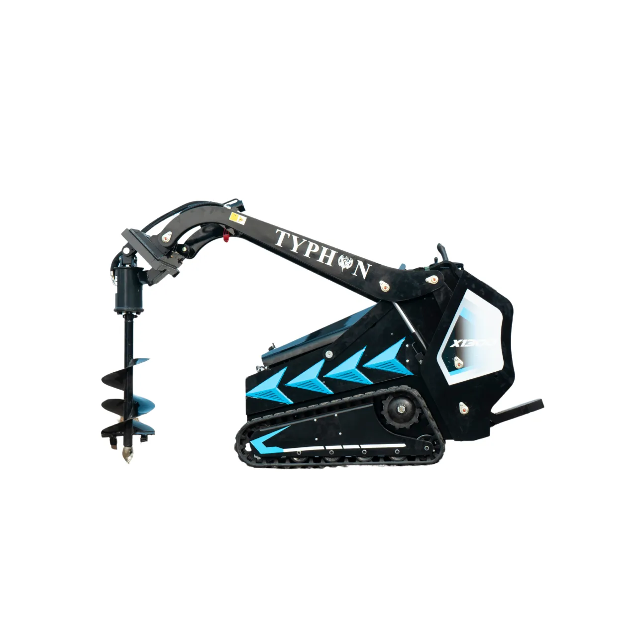 TYPHON STOMP X1300 & STOMP 509 Mini Skid Steer Auger Attachment 200mm Hydraulic View 4