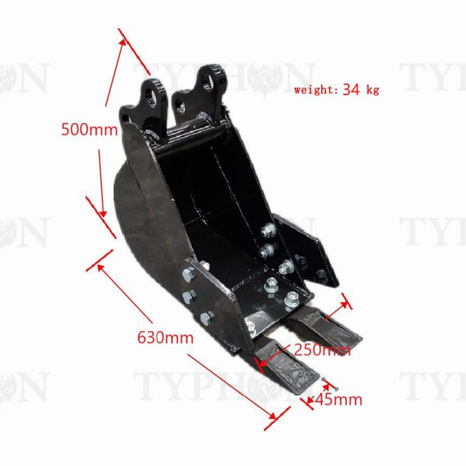 2–3.5 Ton Excavator Attachment 9.8-Inch Narrow Trenching Bucket for TERROR X2 PRO View 4