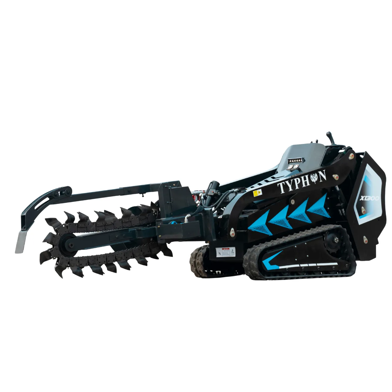 800mm Hydraulic Chain Trencher Attachment for TYPHON STOMP X1300 & STOMP 509 Mini Skid Steers View 5