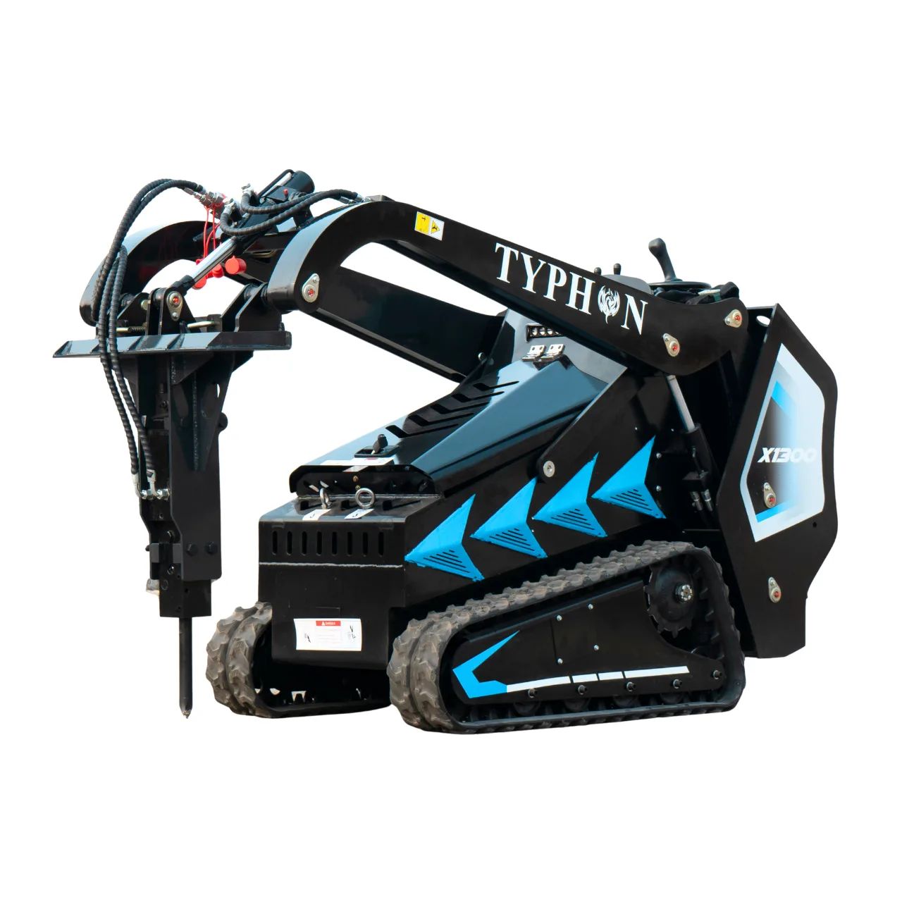Hydraulic Rock & Concrete Breaker Hammer for TYPHON STOMP X1300 & STOMP 509 Mini Skid Steer Loader View 5