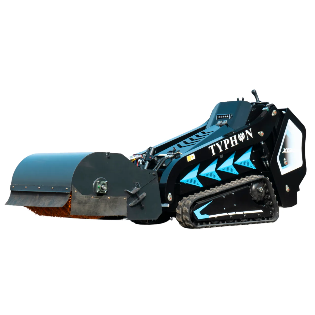 Hydraulic Pickup Sweeper Broom Attachment for TYPHON STOMP X1300 & STOMP 509 Mini Skid Steers View 5