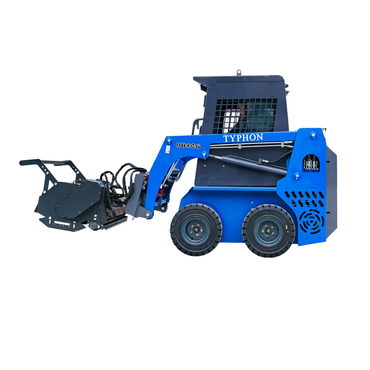 New TYPHON STOMP X1300 & STOMP 509 Mini Skid Steer Forestry Mulcher Attachment View 5