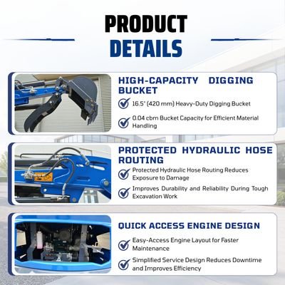 TYPHON TERROR XVII PRO Prestige Edition – Enclosed Mini Excavator with AC, Heater & Ergonomic Comfort View 9