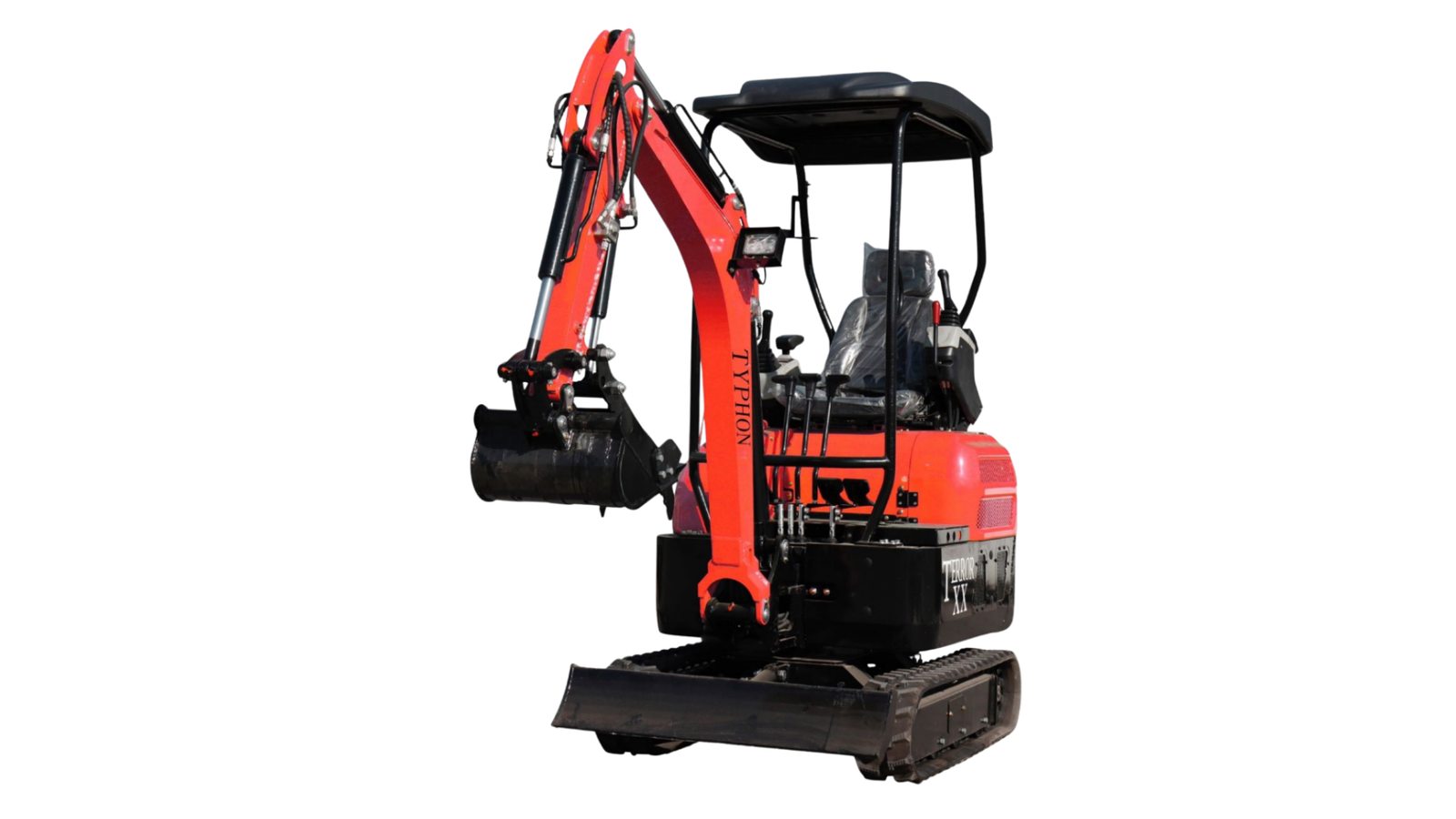 Cherry Red TYPHON TERROR XX mini excavator