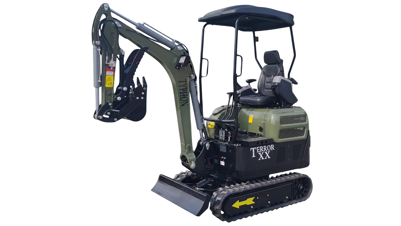 Army Green TYPHON TERROR XX mini excavator