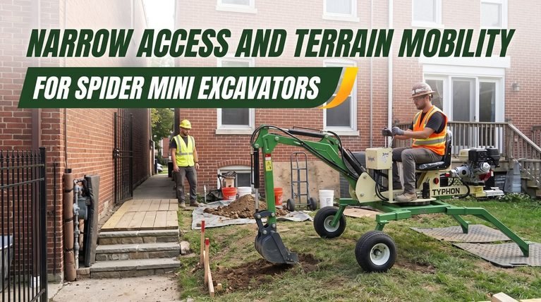 Narrow Access and Terrain Mobility for Spider Mini Excavators